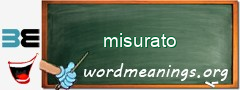 WordMeaning blackboard for misurato